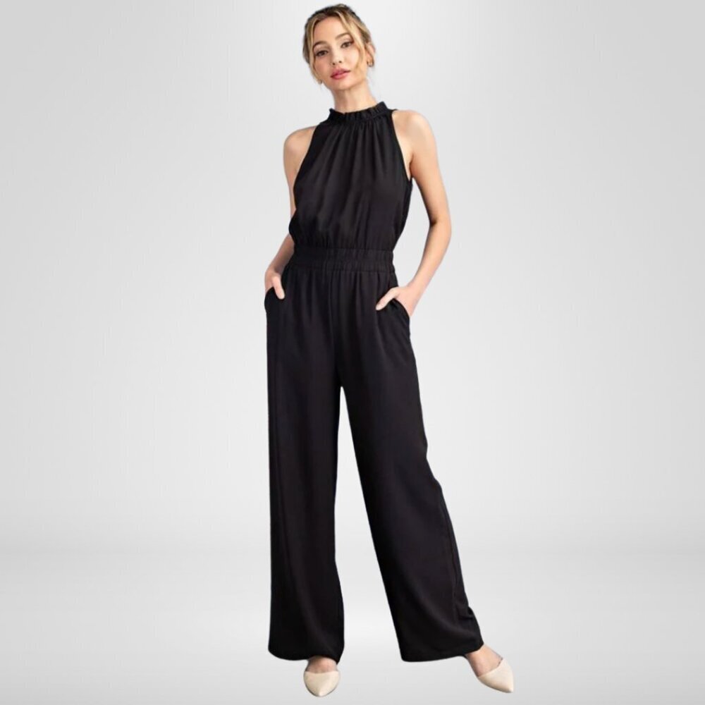 NWT - EESOME Halter Mock Neck Romper β Chic & Effortless Style! - Picture 2 of 4